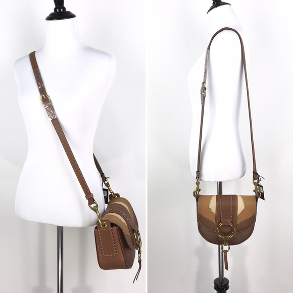 Frye Ilana Color Block Small Saddle Leather Bag - Picture 2 of 8